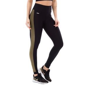 LEGGING RECORTADA BICOLOR DICORPO, COM BOLSO TRASEIRO NO CÓS ALTO DUPLO (TRILOBAL) 