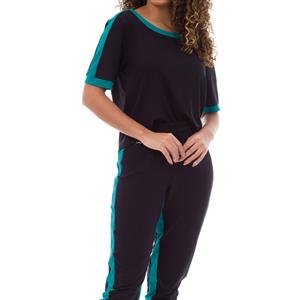 Conjunto Recortado DiCorpo Blusa Reta e Calça Jogging 