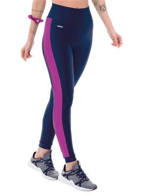 LEGGING RECORTADA BICOLOR DICORPO, COM BOLSO TRASEIRO NO CÓS ALTO DUPLO (TRILOBAL) 