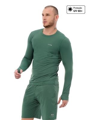 CAMISETA MASCULINA DICORPO PUNHO COM ABERTURA E PROTEÇÃO UV 