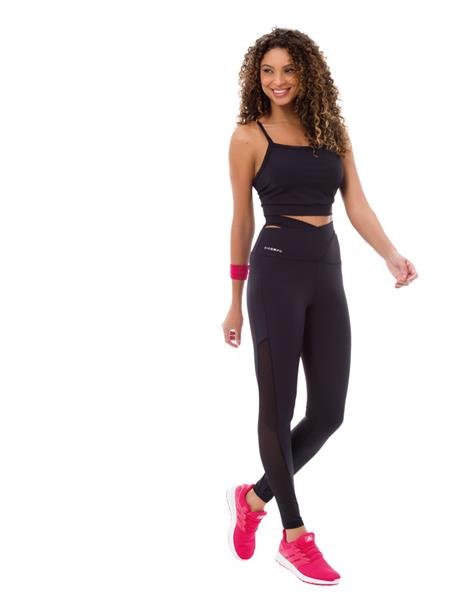 Legging Recortada com Transparências DiCorpo 