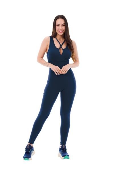 MACACÃO LEGGING DICORPO BUSTO TRANSPASSADO E BOLSOS 